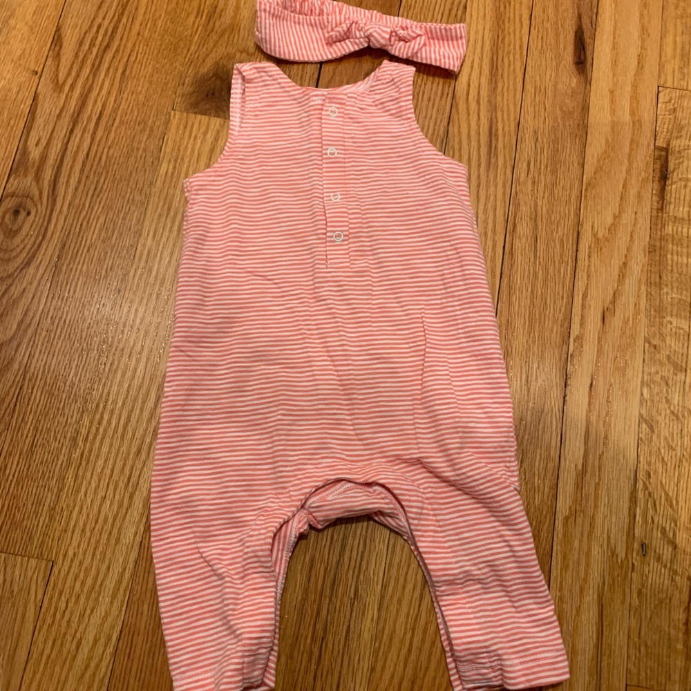 Old Navy 6-9 month jumper with matching headband